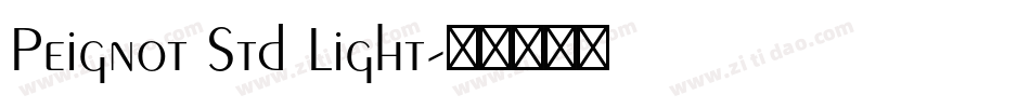 Peignot Std Light字体转换